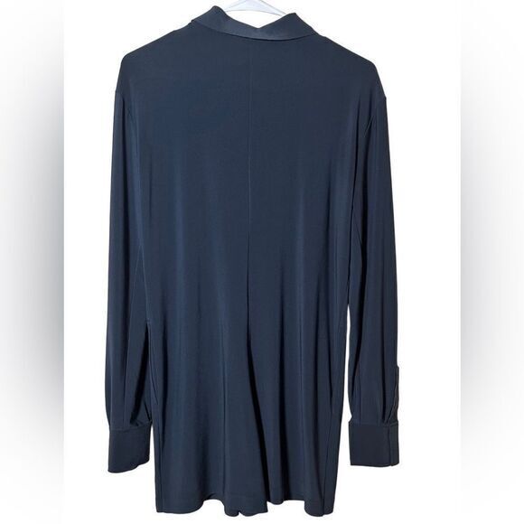 Norma Kamali slate gray button up Jumpshorts Romper, XS - Picture 2 of 12